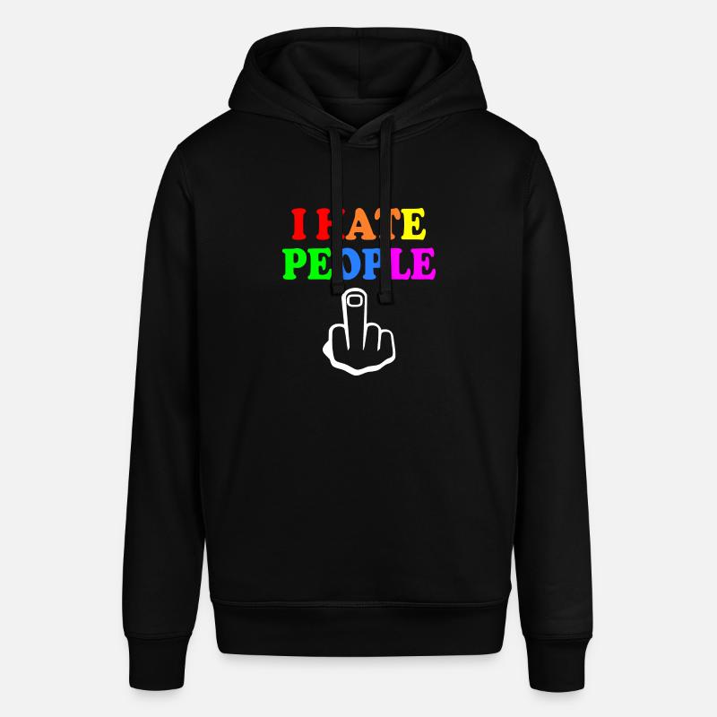 I hate people - Sweat à capuche SOUNDER Stanley/Stella Unisexe - noir