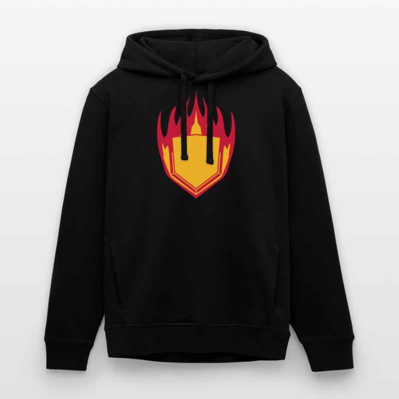 hot fire flames angular shield emblem emblem frame Stanley/Stella SOUNDER Unisex Hoodie