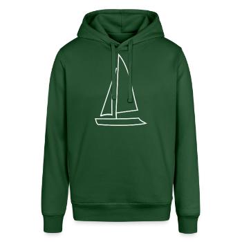 Segelboot - Stanley/Stella Unisex Hoodie SOUNDER - Flaschengrün - Vorne - Alina (178cm) & Michal (187cm)