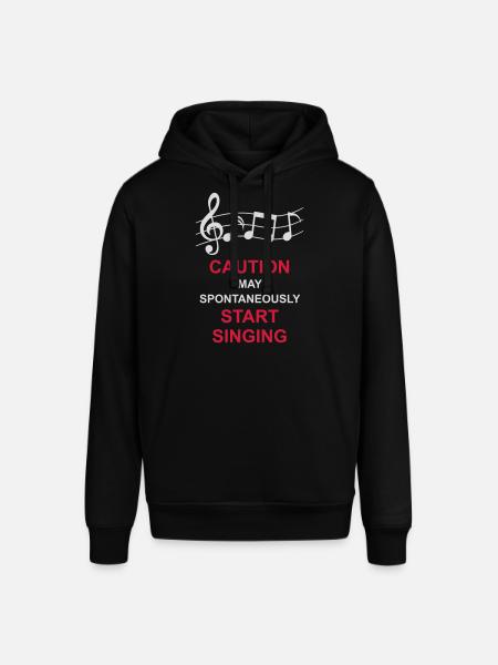 may spontaneously start singing - Stanley/Stella SOUNDER Unisex Hoodie - black