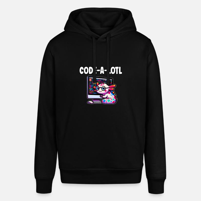 Funny Coding Axolotl Programming Gift - Stanley/Stella SOUNDER Unisex Hoodie - black