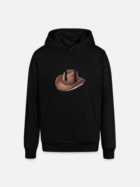 Western Cowboy Hat Illustration - Stanley/Stella SOUNDER Unisex Hoodie - black
