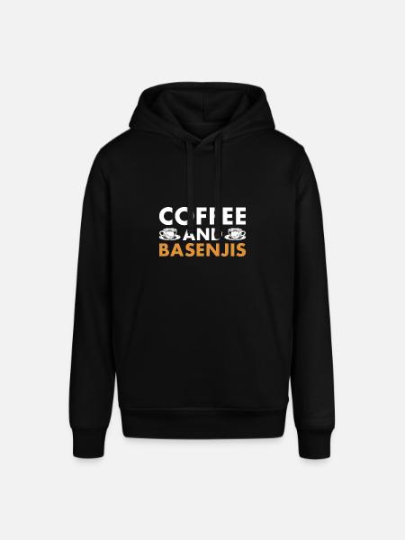 Dog Coffee And Basenji - Stanley/Stella SOUNDER Unisex Hoodie - black