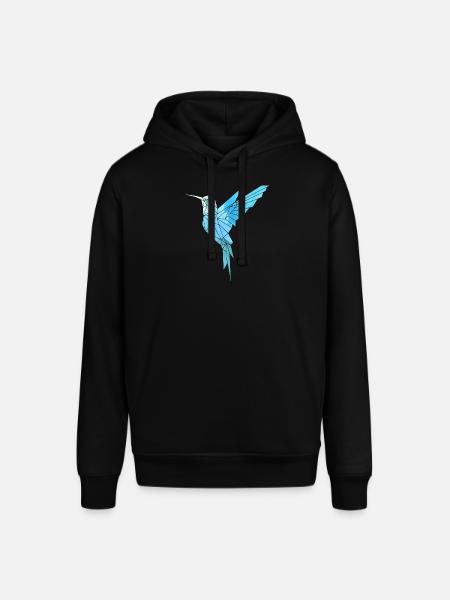 Hummingbird Geometric - Stanley/Stella SOUNDER Unisex Hoodie - black