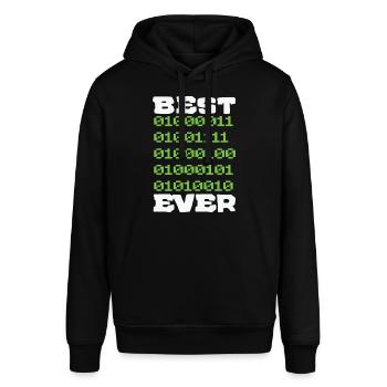 Best Coder ever Father Men Funny Nerd - Stanley/Stella Unisex Hoodie SOUNDER - Schwarz - Vorne - Alina (178cm) & Michal (187cm)