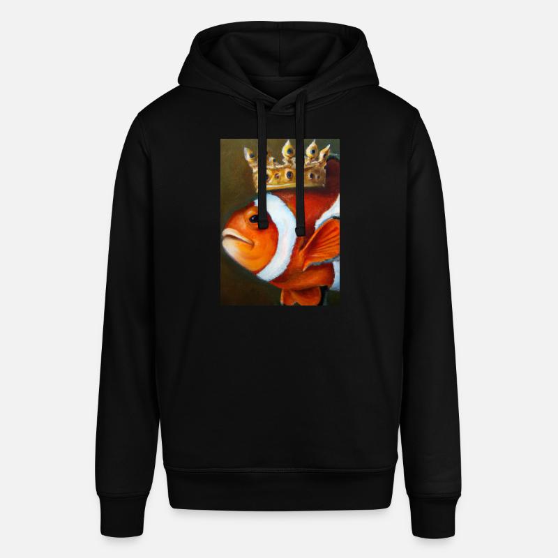 Clownfisch mit einer Krone - Stanley/Stella Unisex Hoodie SOUNDER - Schwarz