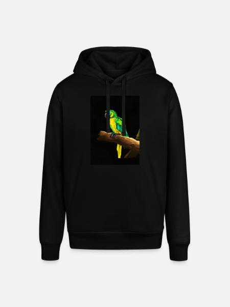 Papagei auf einem Baum - Stanley/Stella Unisex Hoodie SOUNDER - Schwarz