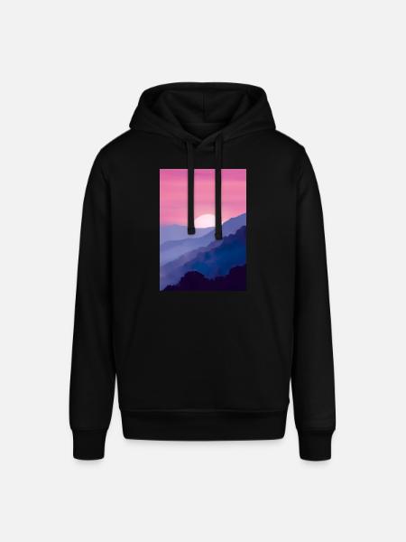 Rosa Sonnenuntergang - Stanley/Stella Unisex Hoodie SOUNDER - Schwarz