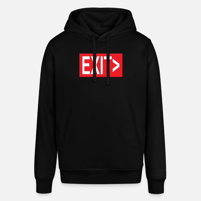 Exit / Exit / Emergency Exit - Stanley/Stella SOUNDER Unisex Hoodie - black