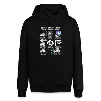 Pour papa. Tracteur Agriculture et passion - Sweat à capuche SOUNDER Stanley/Stella Unisexe - noir - Devant - Alina (178cm) & Michal (187cm)