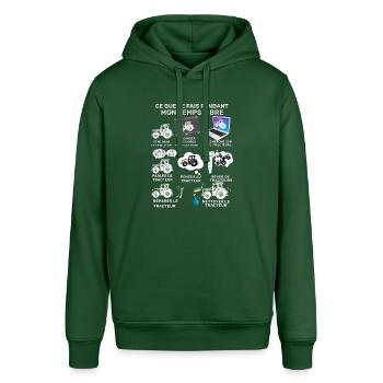 Pour papa. Tracteur Agriculture et passion - Sweat à capuche SOUNDER Stanley/Stella Unisexe - vert bouteille - Devant - Alina (178cm) & Michal (187cm)