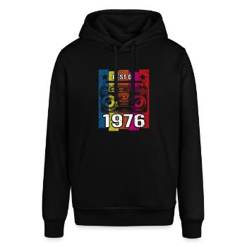 Best Of 1976 Stereo Radio Cassette Player - Stanley/Stella SOUNDER Unisex Hoodie - black - Front - Alina (178cm) & Michal (187cm)