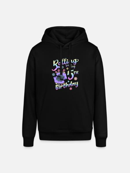 Rolling Into My 5th Birthday Quad Skater - Stanley/Stella SOUNDER Unisex Hoodie - black