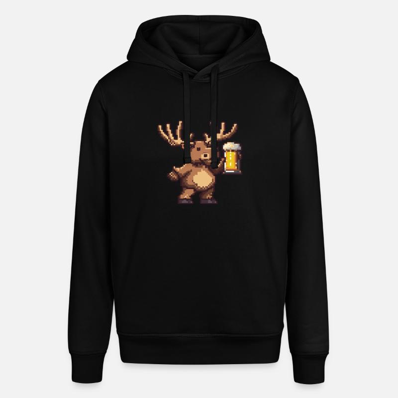 Bière Moose Pixel - Sweat à capuche SOUNDER Stanley/Stella Unisexe - noir