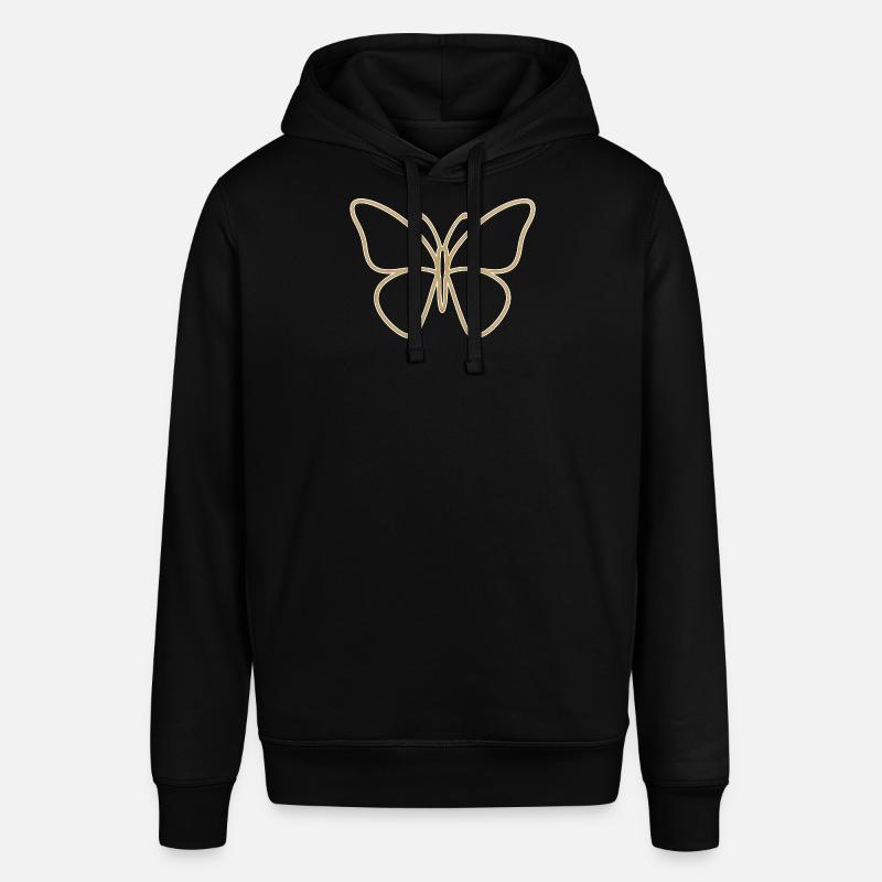 Silhouette papillon doré - Sweat à capuche SOUNDER Stanley/Stella Unisexe - noir
