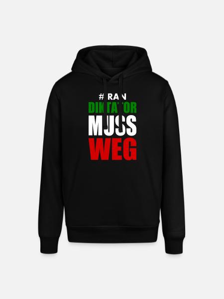 diktator muss weg iran - Stanley/Stella Unisex Hoodie SOUNDER - Schwarz