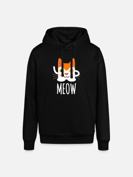 Sød kat miav illustration - Stanley/Stella SOUNDER unisex hoodie - sort