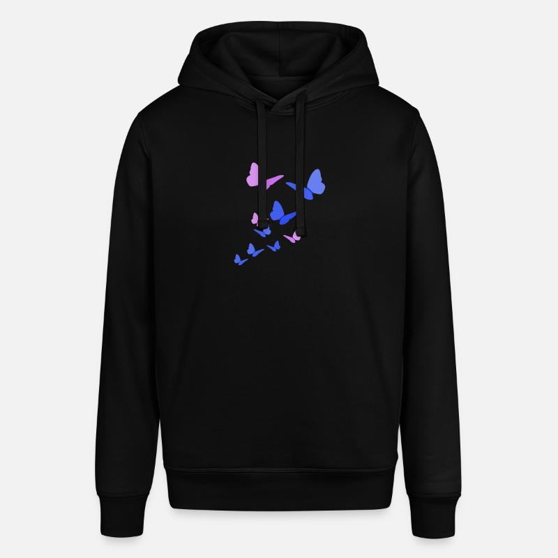 Papillons cadeau papillon bleu violet - Sweat à capuche SOUNDER Stanley/Stella Unisexe - noir