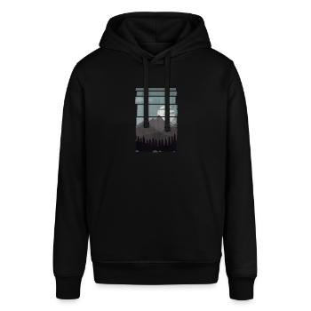 natur - Stanley/Stella Unisex Hoodie SOUNDER - Schwarz - Vorne - Alina (178cm) & Michal (187cm)