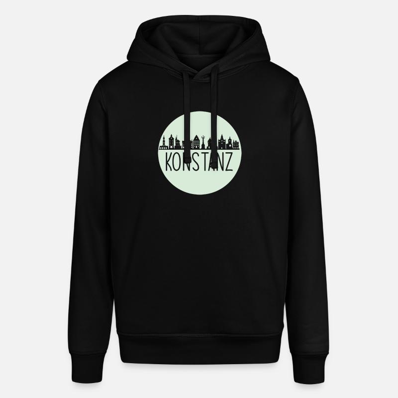 Constance, cercle,skyline,vert mint, logo - Sweat à capuche SOUNDER Stanley/Stella Unisexe - noir