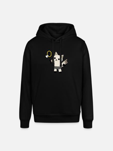 excited cat plays badminton - Stanley/Stella SOUNDER Unisex Hoodie - black
