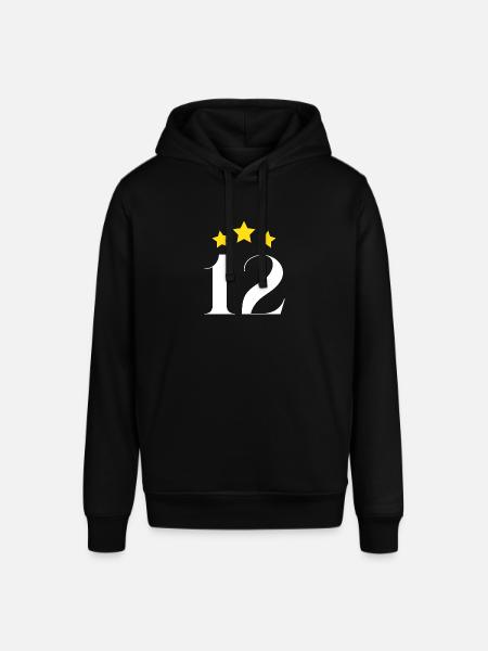 12th anniversary starred - Stanley/Stella SOUNDER Unisex Hoodie - black