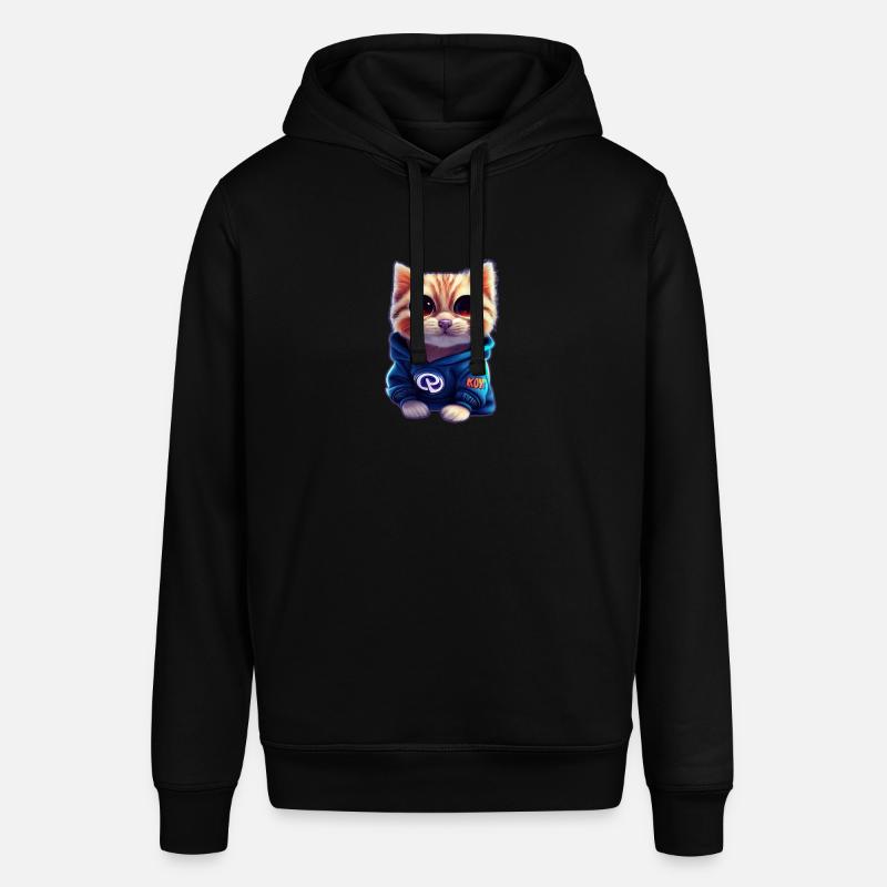 Baby Katze mit Pullover - Stanley/Stella Unisex Hoodie SOUNDER - Schwarz