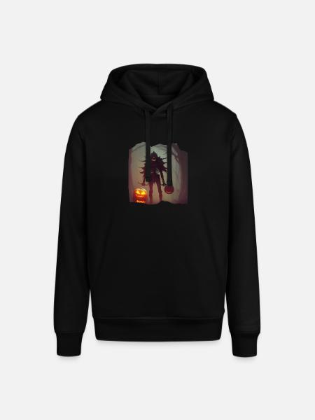 Halloween ghost with pumpkin - Stanley/Stella SOUNDER Unisex Hoodie - black