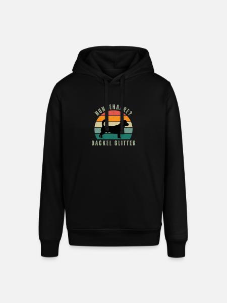 Rauhaardackel Glitter Retro Sunset - Stanley/Stella Unisex Hoodie SOUNDER - Schwarz