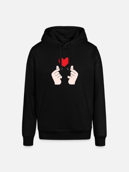 Finger hearts 5 - Stanley/Stella SOUNDER Unisex Hoodie - black