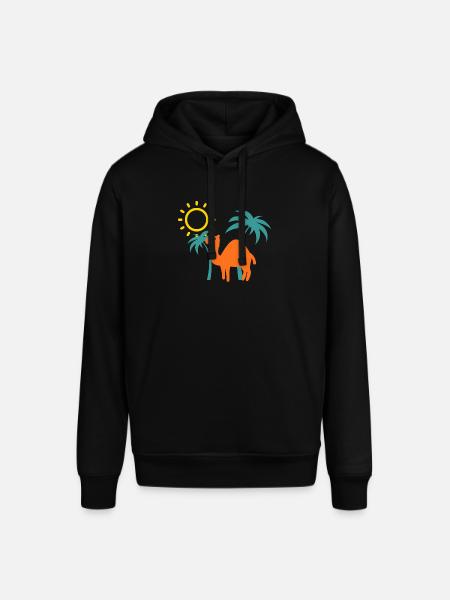 Camel palm trees - Stanley/Stella SOUNDER Unisex Hoodie - black