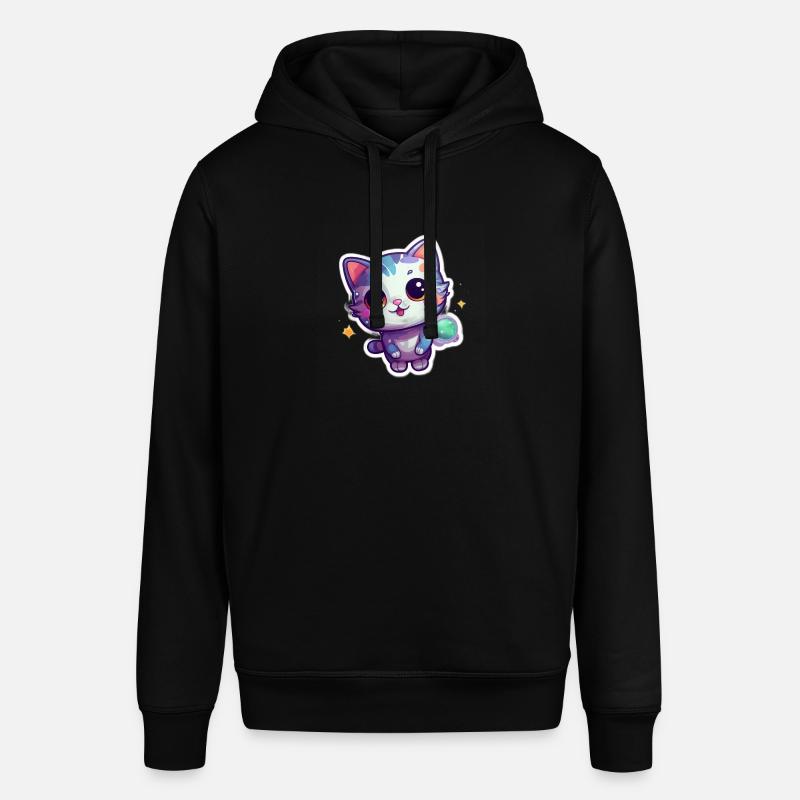 Un mignon chat caricatural - Sweat à capuche SOUNDER Stanley/Stella Unisexe - noir