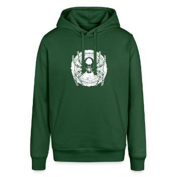 Spinne Spinnen Tiere - Stanley/Stella Unisex Hoodie SOUNDER - Flaschengrün - Vorne - Alina (178cm) & Michal (187cm)