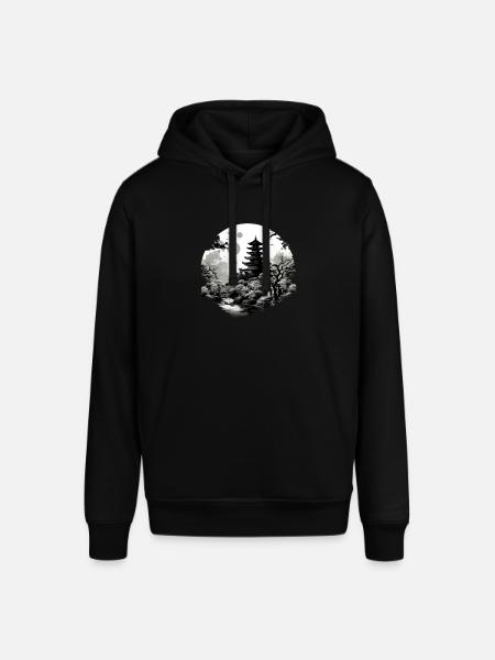 Japan black and white - Stanley/Stella SOUNDER Unisex Hoodie - black