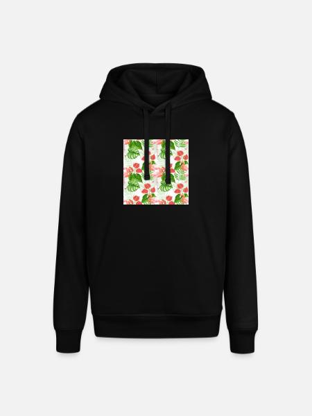 Flamingo garden T Shirt - Stanley/Stella SOUNDER Unisex Hoodie - black