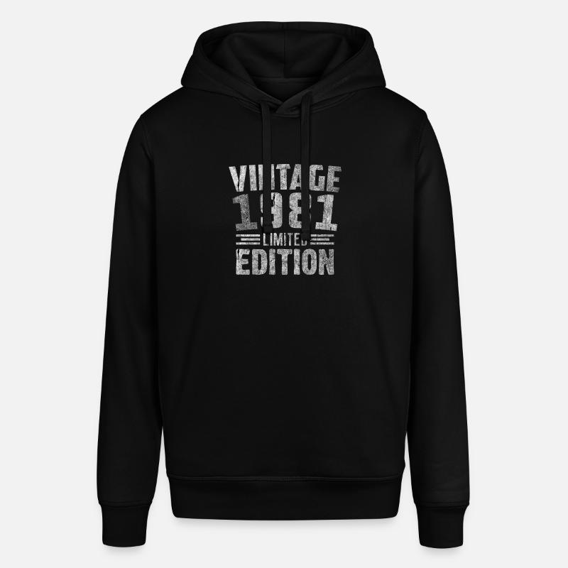 Millésime 1981 Édition Limitée - Sweat à capuche SOUNDER Stanley/Stella Unisexe - noir