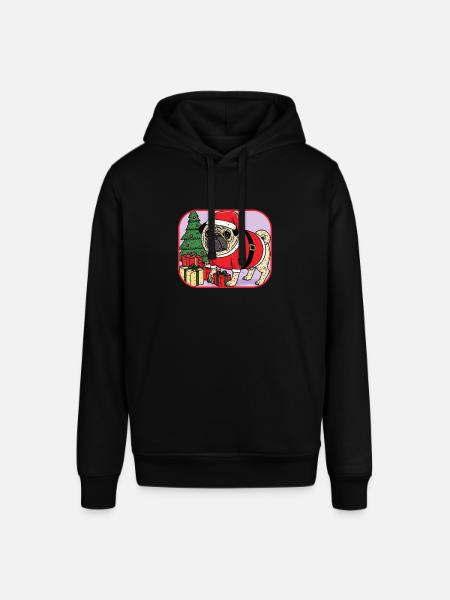 Mops-Weihnachten - Stanley/Stella Unisex Hoodie SOUNDER - Schwarz