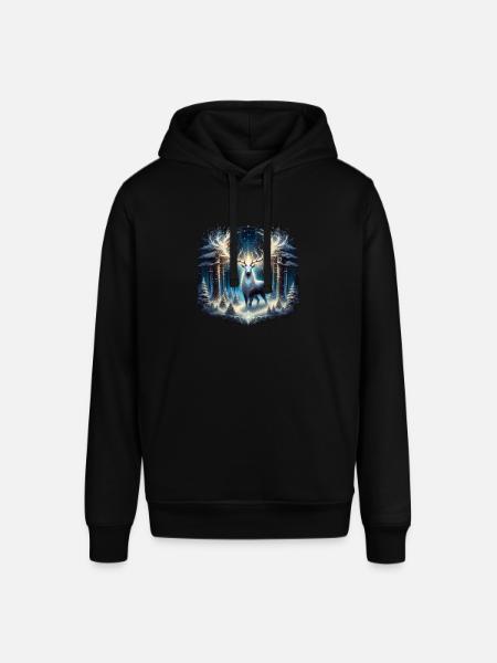 Enchanted forest reindeer - Stanley/Stella SOUNDER Unisex Hoodie - black