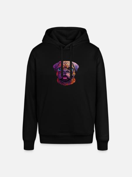 Mops farbenfroh - Stanley/Stella Unisex Hoodie SOUNDER - Schwarz