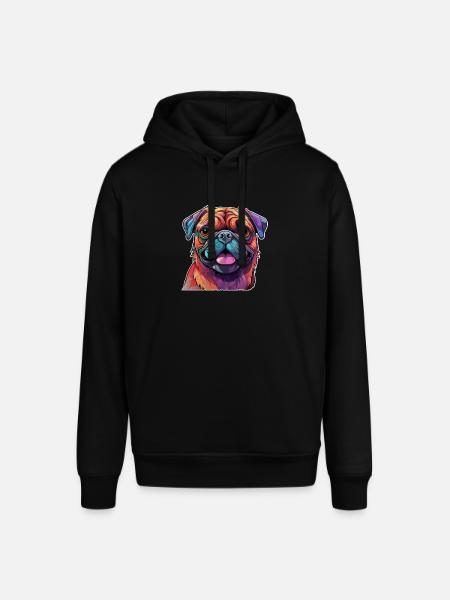 Mops farbenfroh - Stanley/Stella Unisex Hoodie SOUNDER - Schwarz