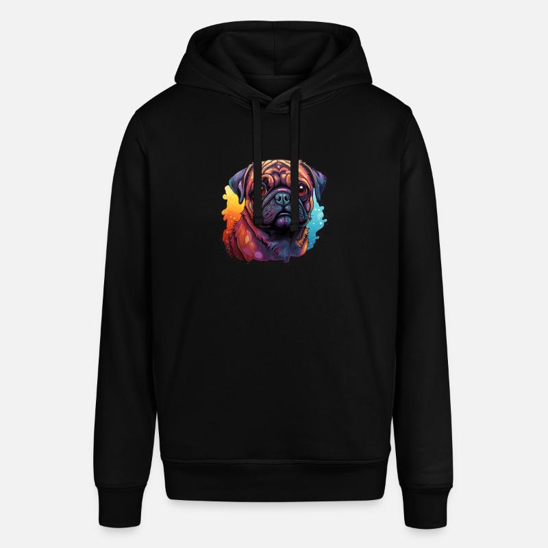 Éclaboussures de peinture du carlin - Sweat à capuche SOUNDER Stanley/Stella Unisexe - noir