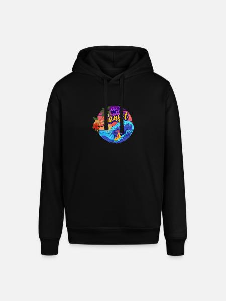 Unsetting Sun Debunking Sunset Sunrise Beach - Stanley/Stella SOUNDER Unisex Hoodie - black