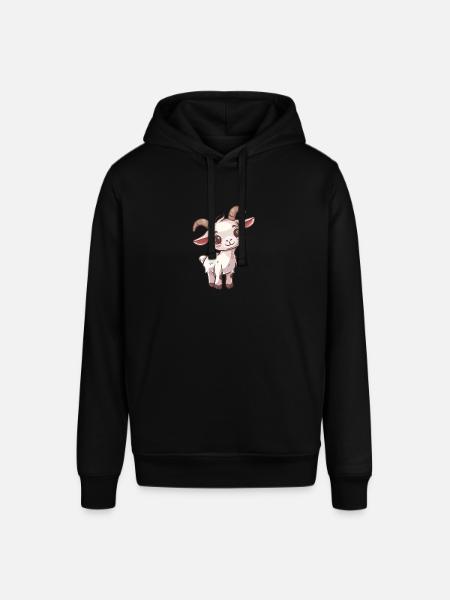 Sød baby ged med store øjne - Stanley/Stella SOUNDER unisex hoodie - sort