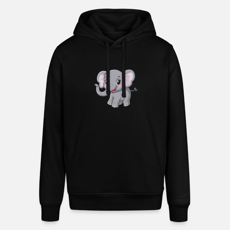 Mignon ami éléphant gris - Sweat à capuche SOUNDER Stanley/Stella Unisexe - noir