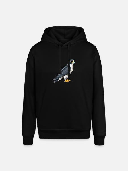 Stolzer Wanderfalke In Pose - Stanley/Stella Unisex Hoodie SOUNDER - Schwarz