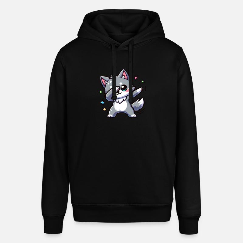 Petit loup mignon - Sweat à capuche SOUNDER Stanley/Stella Unisexe - noir