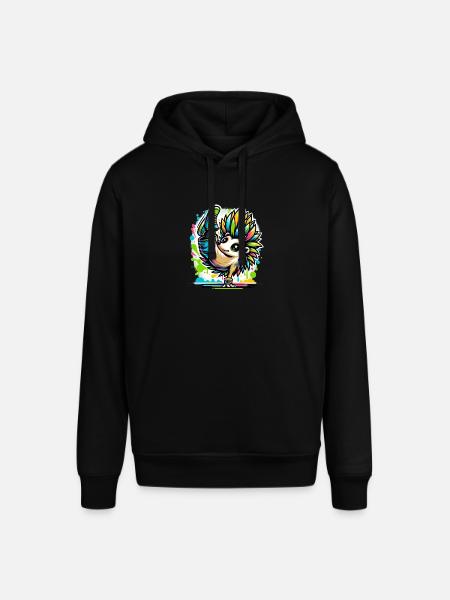 Cool Hedgehog Breakdance Dancing - Stanley/Stella SOUNDER Unisex Hoodie - black