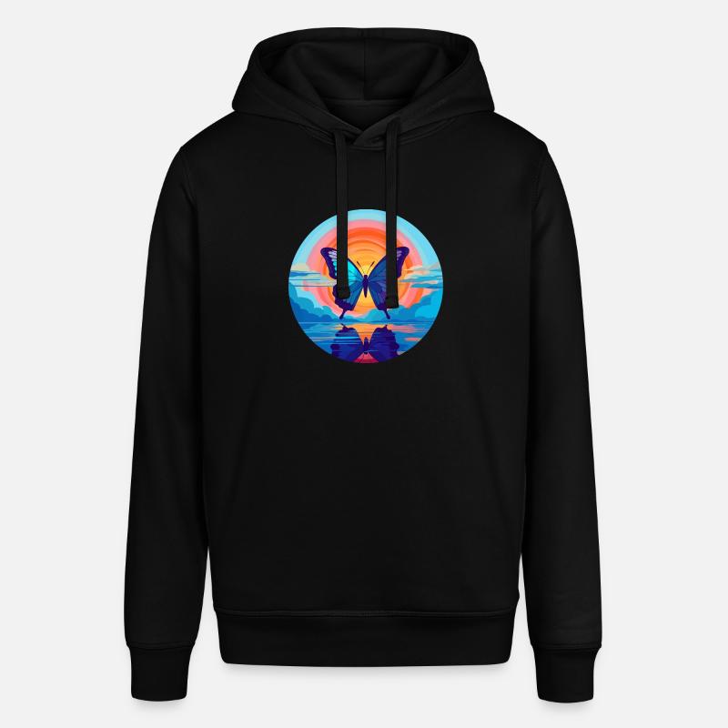 Morpho Papillon Bleu - Sweat à capuche SOUNDER Stanley/Stella Unisexe - noir