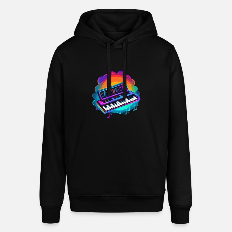Clavier Synthwave 80s Cadeau - Sweat à capuche SOUNDER Stanley/Stella Unisexe - noir