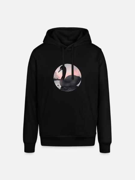 Black swan - Stanley/Stella SOUNDER Unisex Hoodie - black